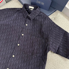 디올 오블리크 데님 반팔 셔츠