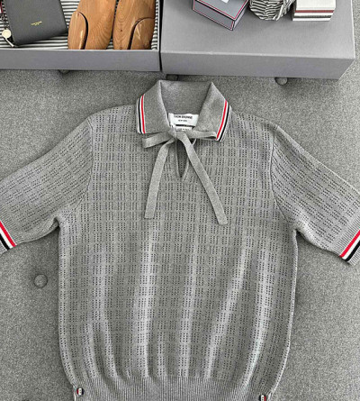 톰브라운 리본 폴로 니트