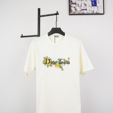 디올 꽃 자수 반팔티