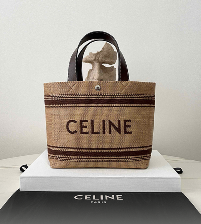 셀린느 미니 카바스 라피아 토트백 116992