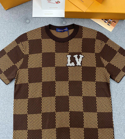 루이비통 크리스탈패치 코튼 반팔티