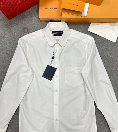 루이비통 자수 면 긴팔셔츠