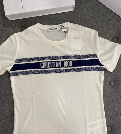 디올 면 클래식 티셔츠
