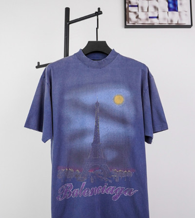 발렌시아가 빈티지 프린팅 반팔티