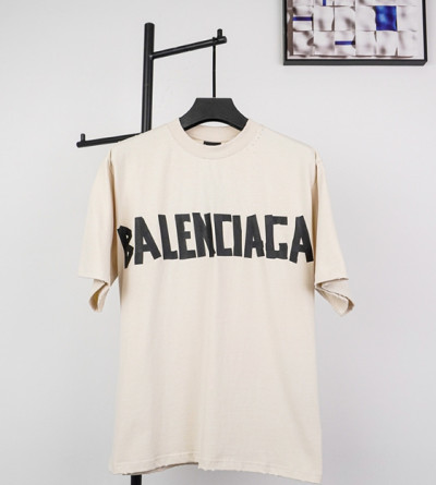 발렌시아가 테이프 레터링 반팔티