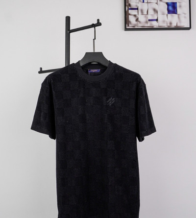 루이비통 체크 반팔티