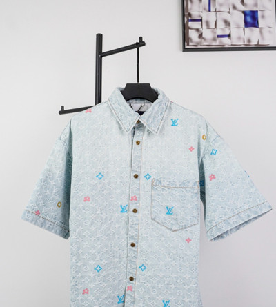 루이비통 타일러 자수 데님 셔츠