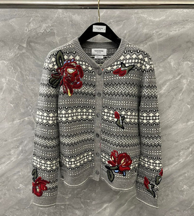 톰브라운 자수 니트 자켓