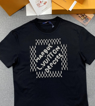 루이비통 비즈 레터링 자수 반팔티