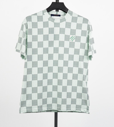 루이비통 체크 반팔티