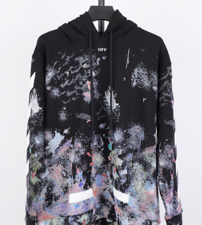 오프화이트 프린팅 후드