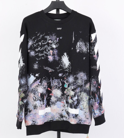 오프화이트 프린팅 맨투맨