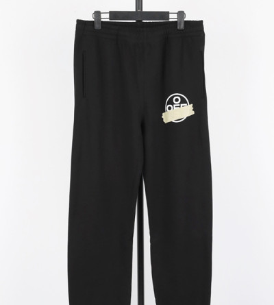 오프화이트 옐로우 프린트 팬츠