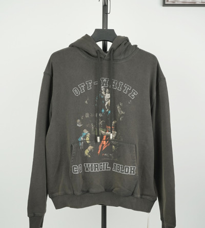오프화이트 프린트 후드
