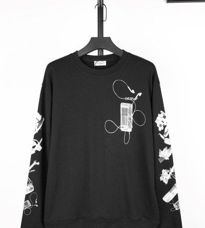 오프화이트 프린트 맨투맨