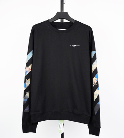 오프화이트 프린팅 맨투맨