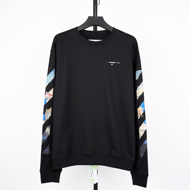 오프화이트 프린팅 맨투맨