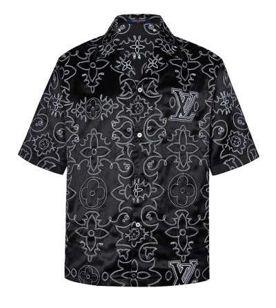 루이비통 자수 반팔 셔츠