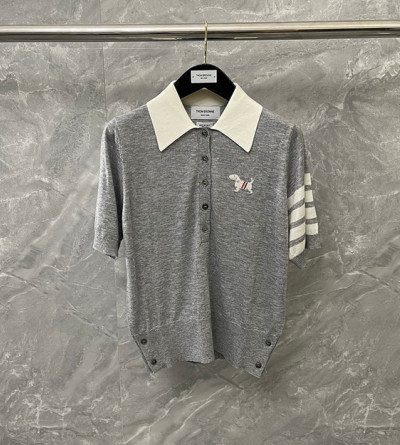 톰브라운 퍼피 폴로 반팔 니트