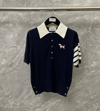 톰브라운 퍼피 폴로 반팔 니트