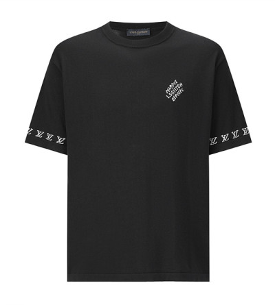 루이비통 레터링 라운드 반팔