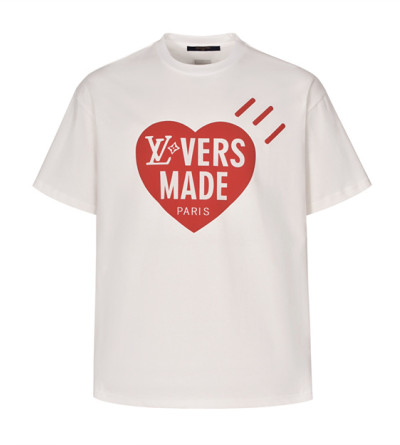 루이비통 레드 하트 반팔