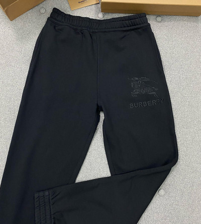 버버리 자수 면 캐주얼 팬츠