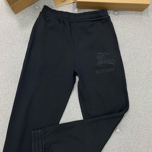 버버리 자수 면 캐주얼 팬츠