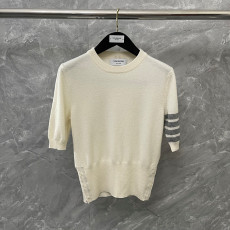 톰브라운 여성 울 반팔 니트