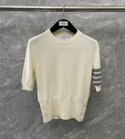 톰브라운 여성 울 반팔 니트