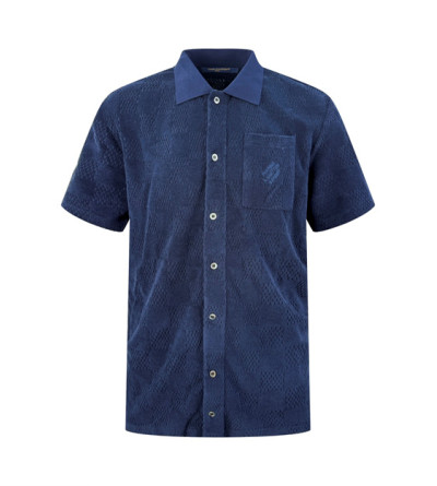 루이비통 자수 반팔 셔츠