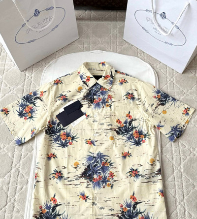 프라다 프린팅 반팔 셔츠