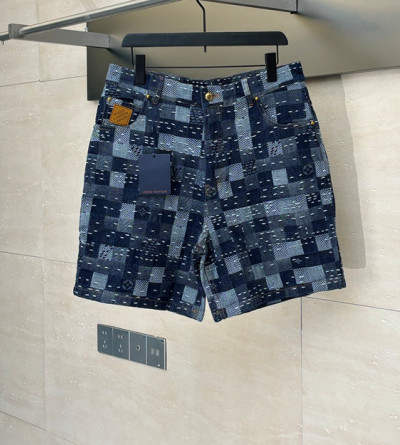 루이비통 콜라보 체크 데님 반바지