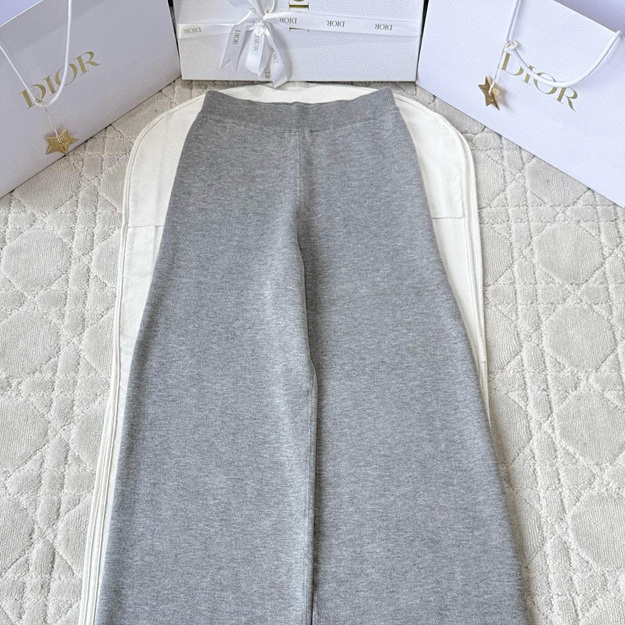 디올 울 양면 자카드 팬츠