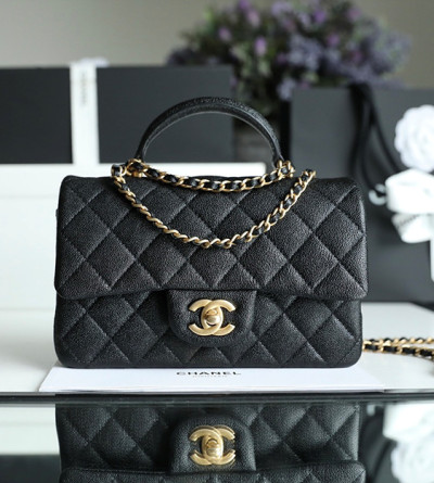 샤넬 CF 탑핸들 미니 플랩 백