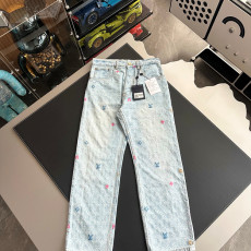 루이비통 컬러 데님 팬츠
