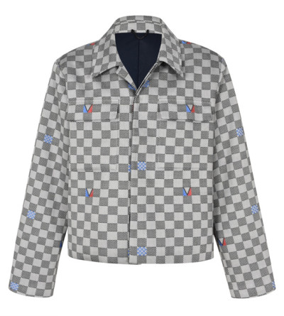 루이비통 콜라보 체크 자켓