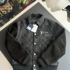 루이비통 체크 스웨이드 야구 점퍼