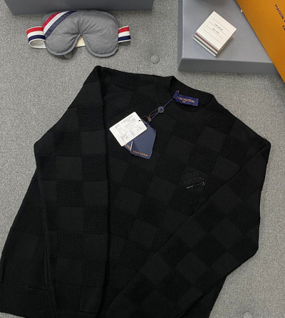 루이비통 체크 라운드 니트