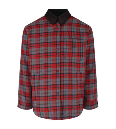 미우미우 체크 자켓