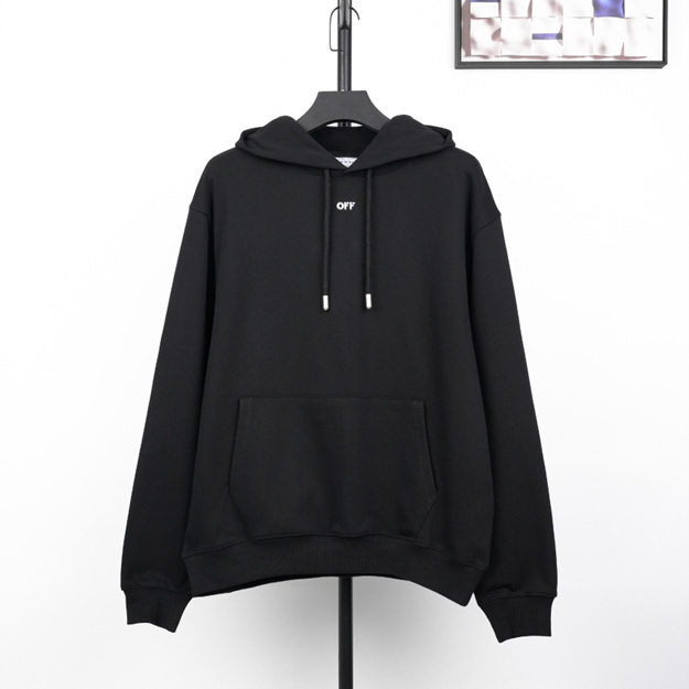 오프화이트 자수 후드