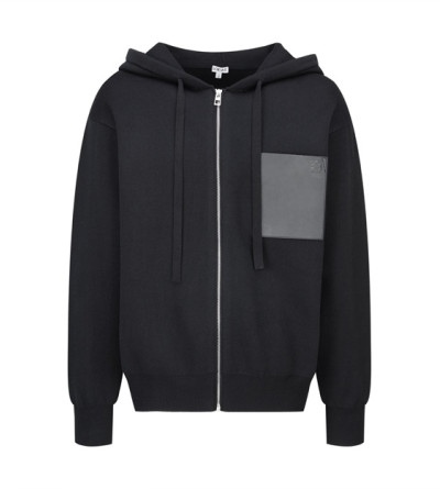 로에베 레더 포켓 후드 집업