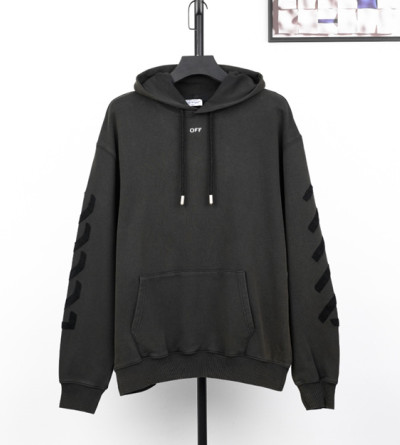 오프화이트 프린트 후드