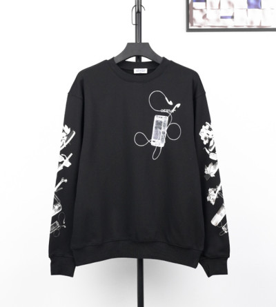 오프화이트 프린트 맨투맨