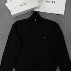 셀린느 스몰 로고 니트 집업