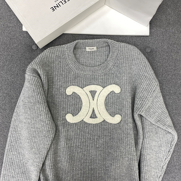 셀린느 로고 울 니트