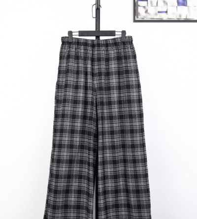 발렌시아가 체크 팬츠