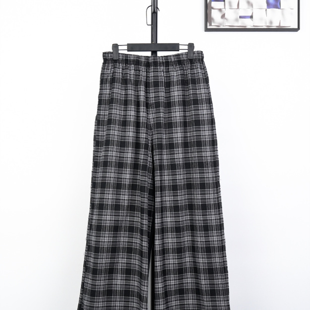 발렌시아가 체크 팬츠