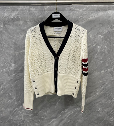 톰브라운 울 펀칭 가디건