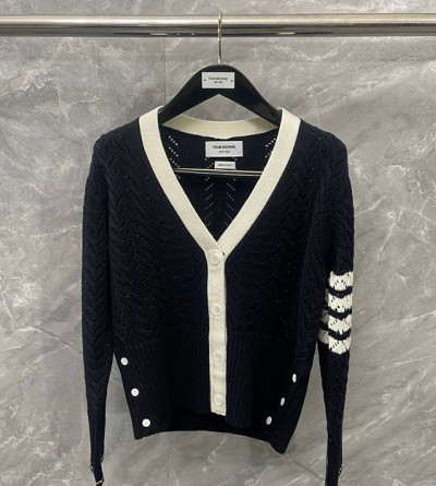 톰브라운 울 펀칭 가디건